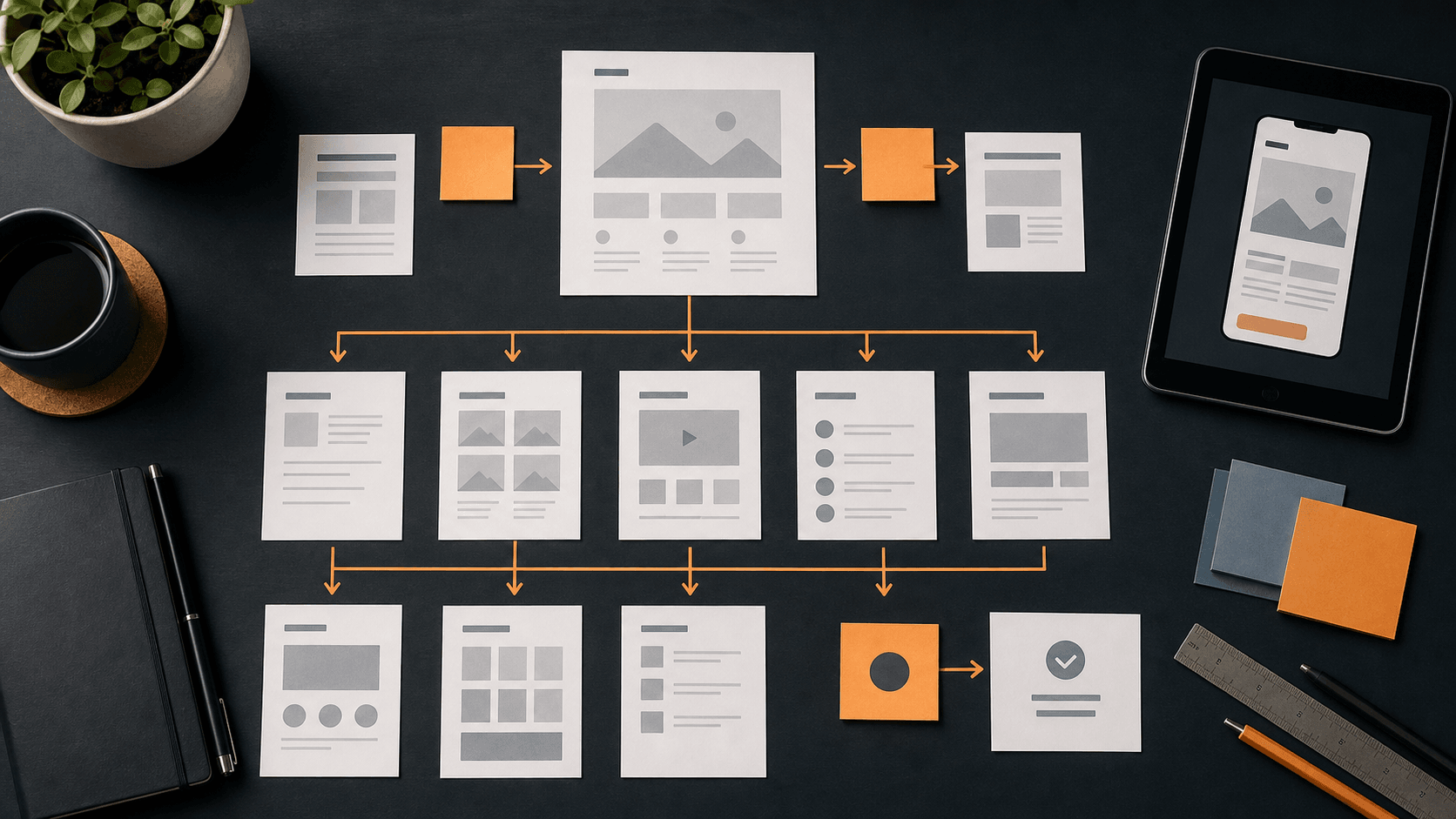 Planning a website structure, customer journey and mobile-friendly content
